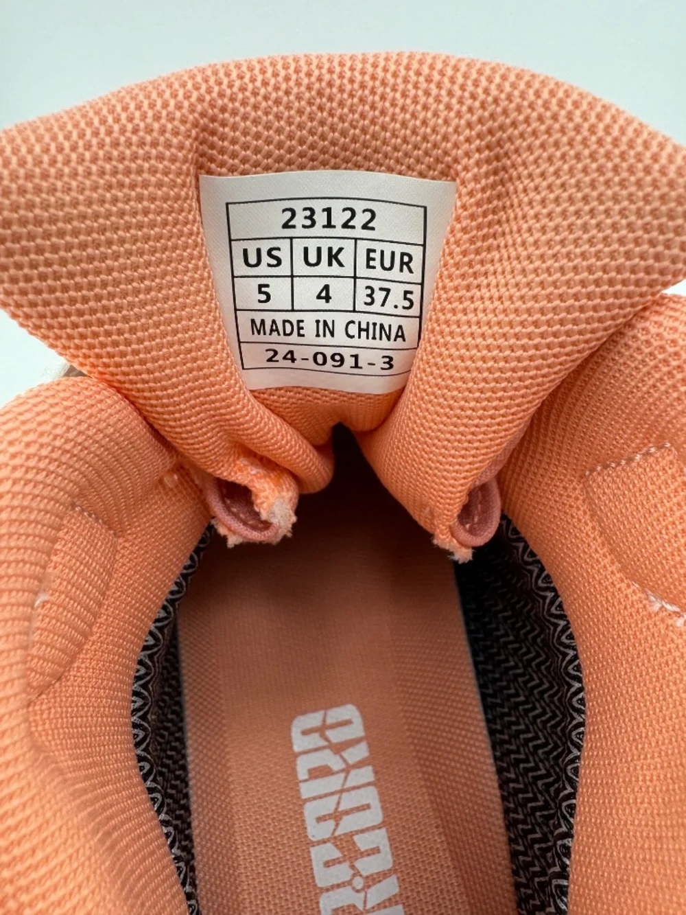 R Cord Hiking Boots/Big Kids/High Top/Drawstring/Peach & White/Waterproof/Sz 5